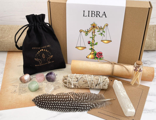 Libra crystal crystal and smudge box