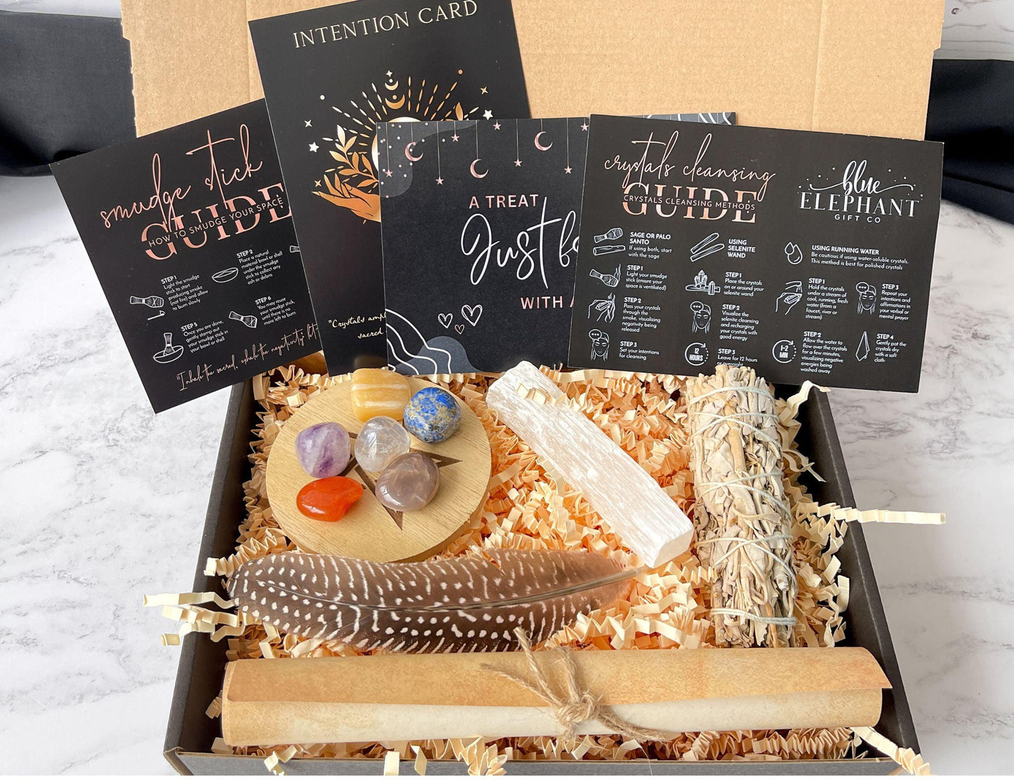 Personalised graduation crystal and smudge gift set