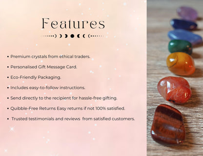 Personalised Cancer crystals and smudge gift set