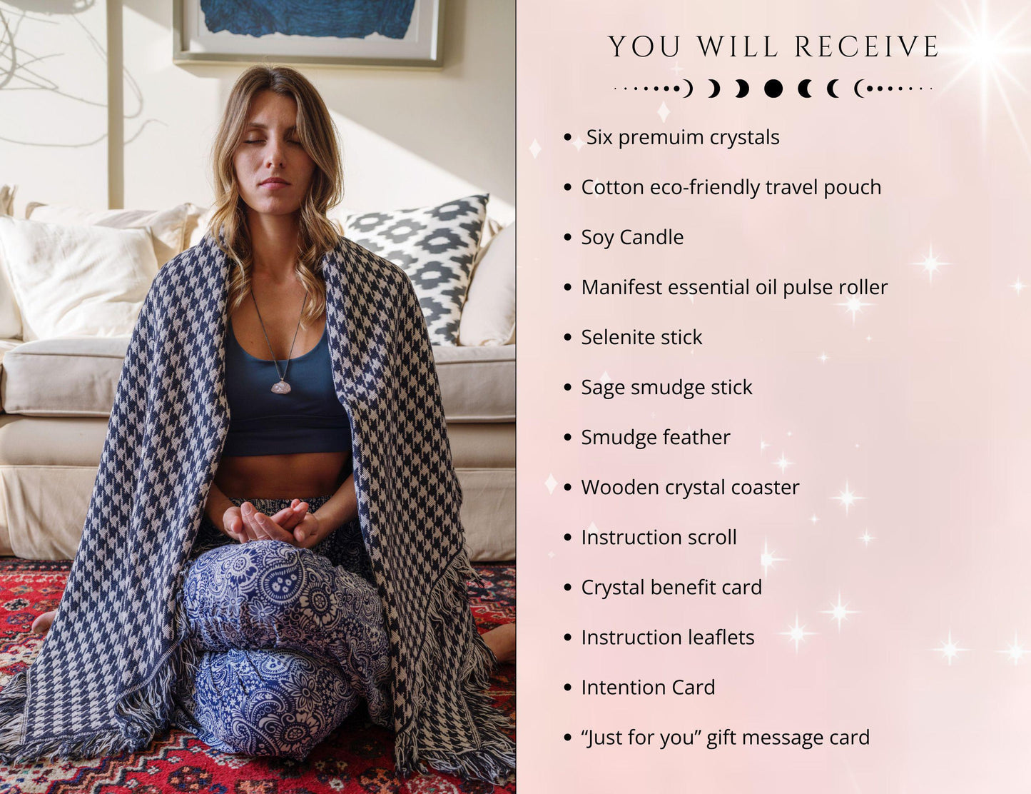 The Manifest your dream home crystal and smudge Kit