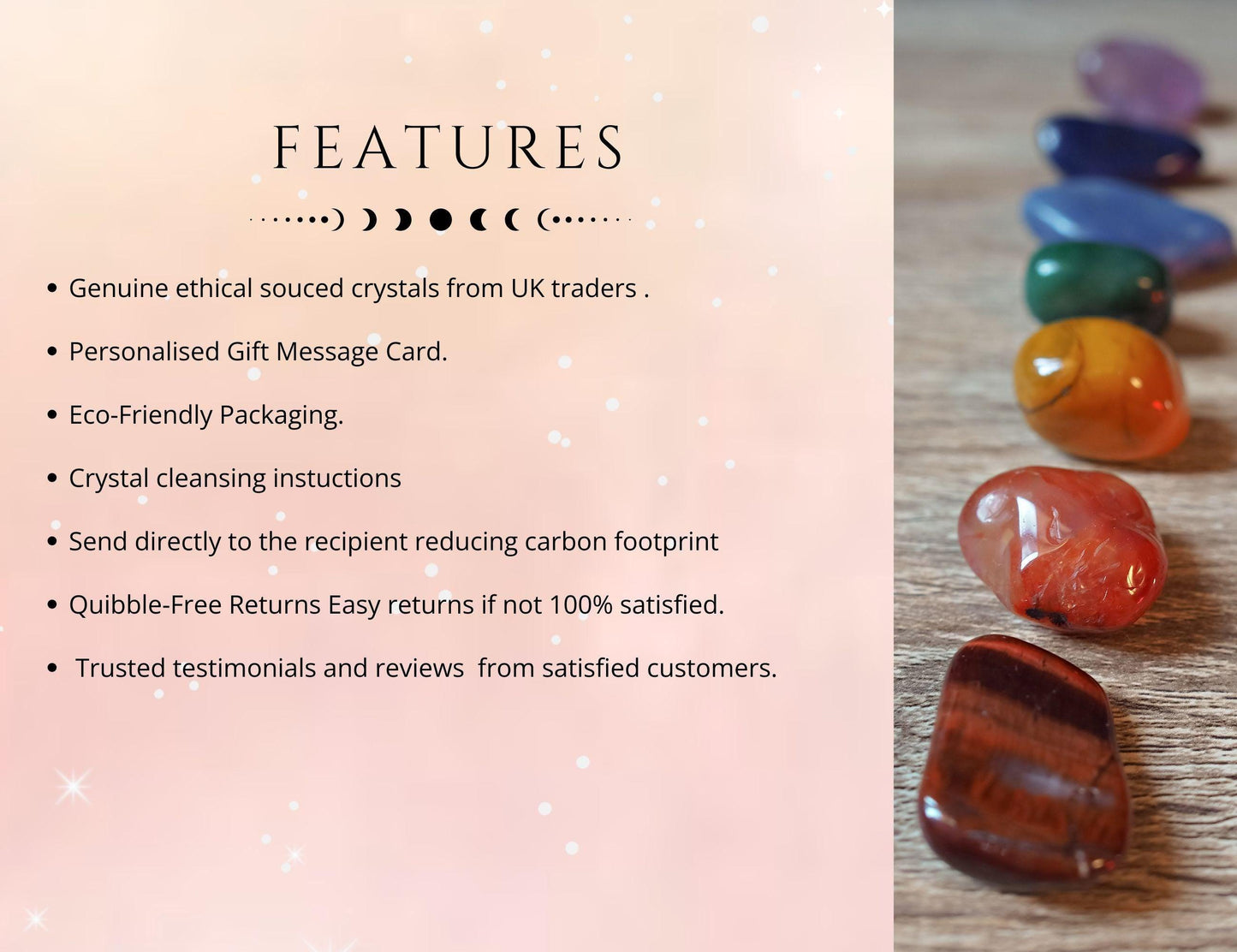 New beginnings natural crystal set