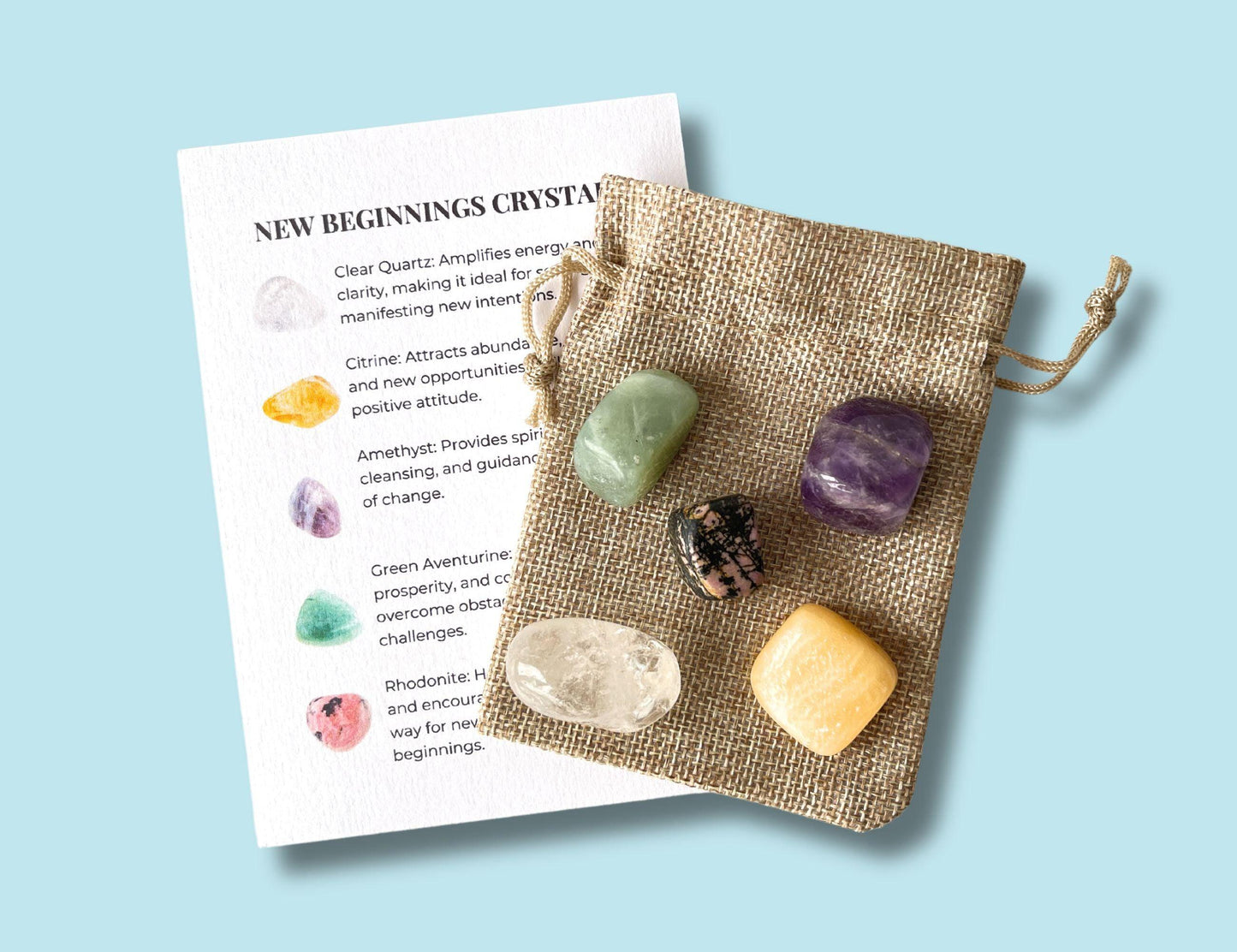 New beginnings natural crystal set