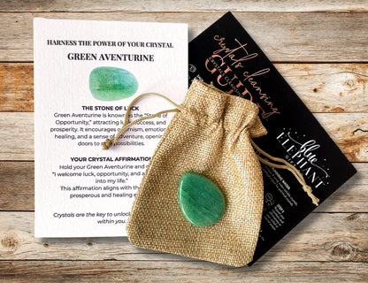 Green Aventurine worry stone - Ideal aid for good luck