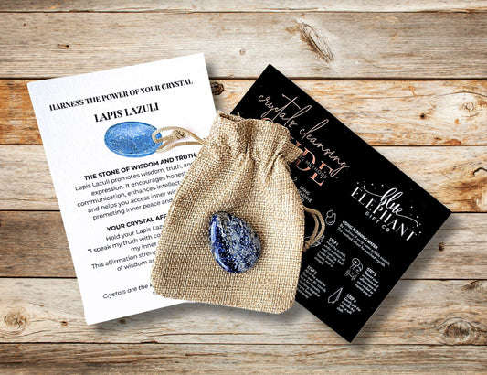 Lapis Lazuli worry stone - Ideal aid for wisdom and self-expression